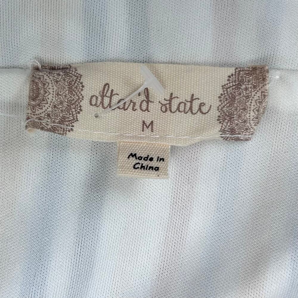 Altar'd State Beachy Coastal Striped Bowtie Front Strappy Mini Dress MEDIUM - Picture 6 of 8